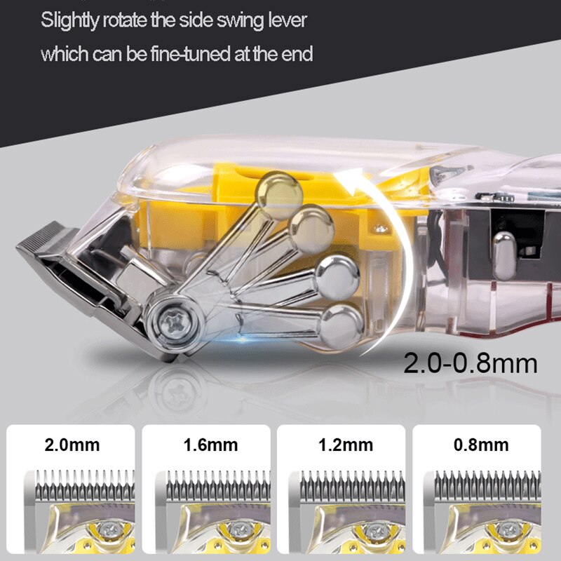 Professional Hair Clipper Rechargeable Hair Clipper Razor LCD Screen Powerful Hairs Trimmer Cutting Machine Barber Haircut USB