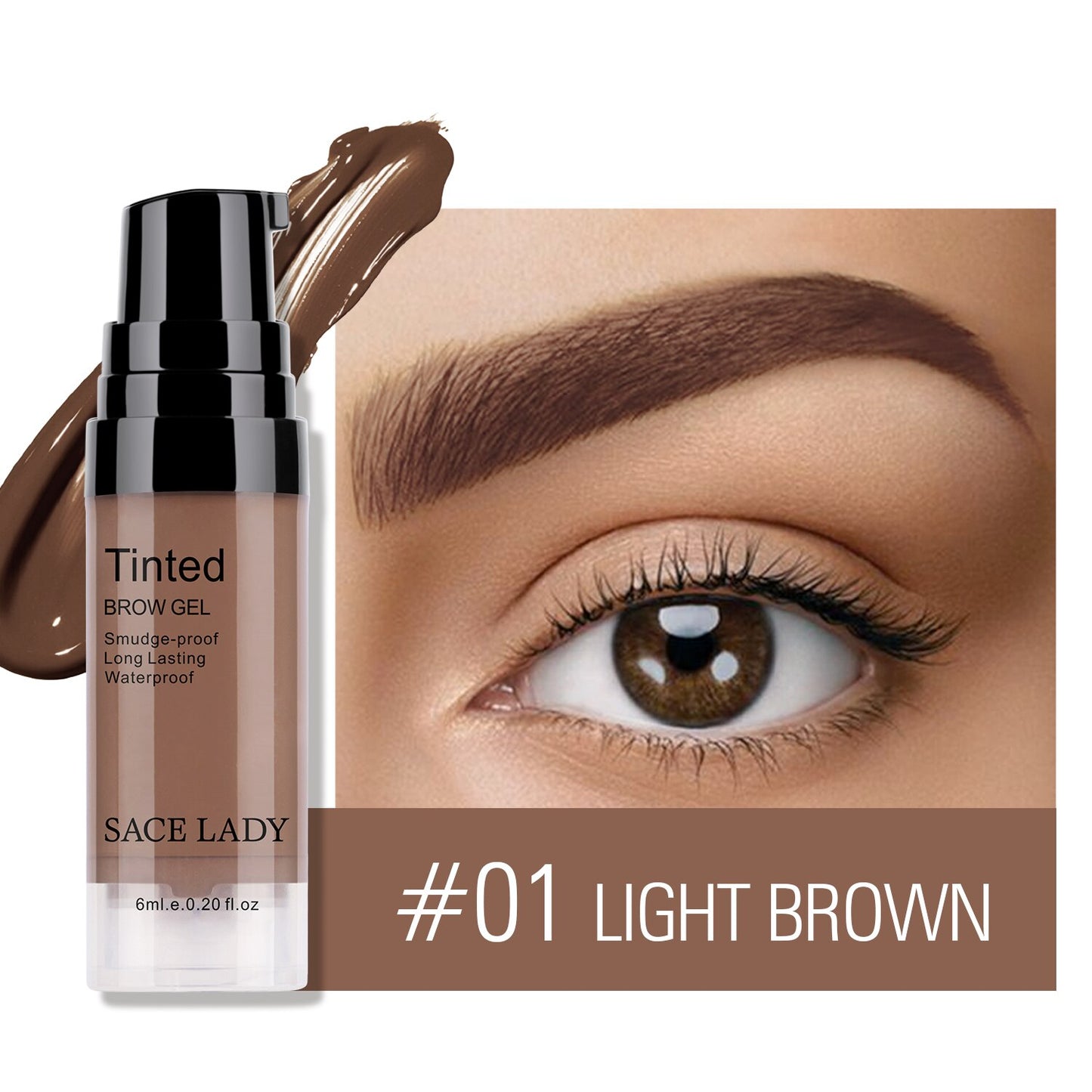 6 Colors Black Brown Eyebrow Gel Long Lasting Waterproof Eye Brow Tint Cream Smooth Makeup Eyebrow Wax Pomade Cosmetics 6ML