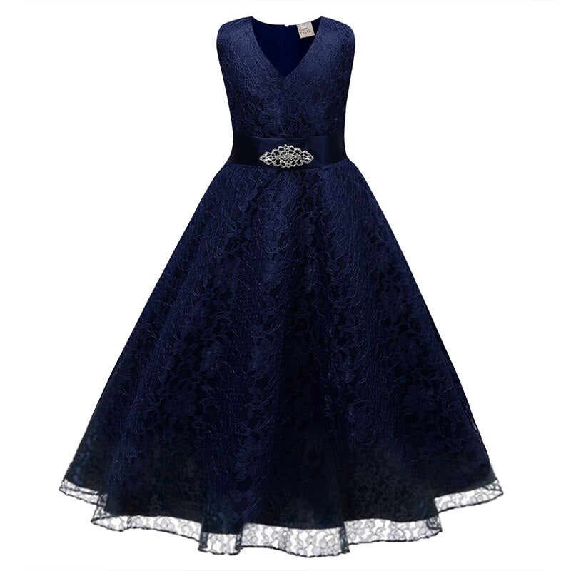 Summer Dress for Children Lace Flower Girls Dress Party Wedding Dress Elegent Princess Vestidos Evening Clothing Party Costumes