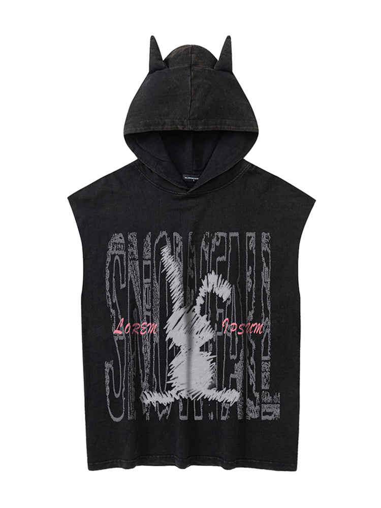 Fashion Brand Vest American High Street Dark Loose Cartoon