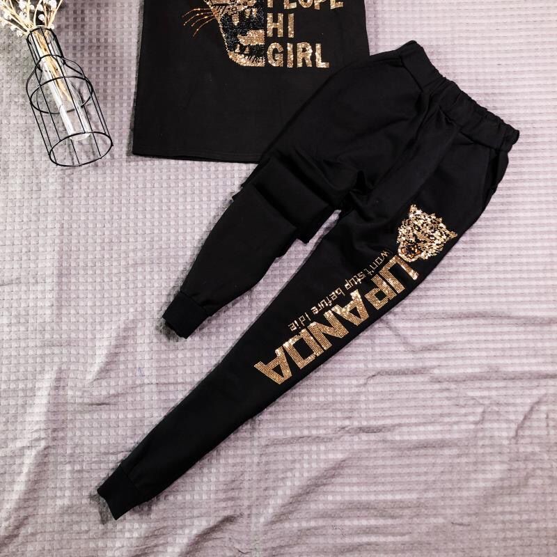 Oversized Western Style Suit Female Summer Rhinestone Heavy Industry Casual Women's Clothing Loose Couples Two-Piece Suit y2k