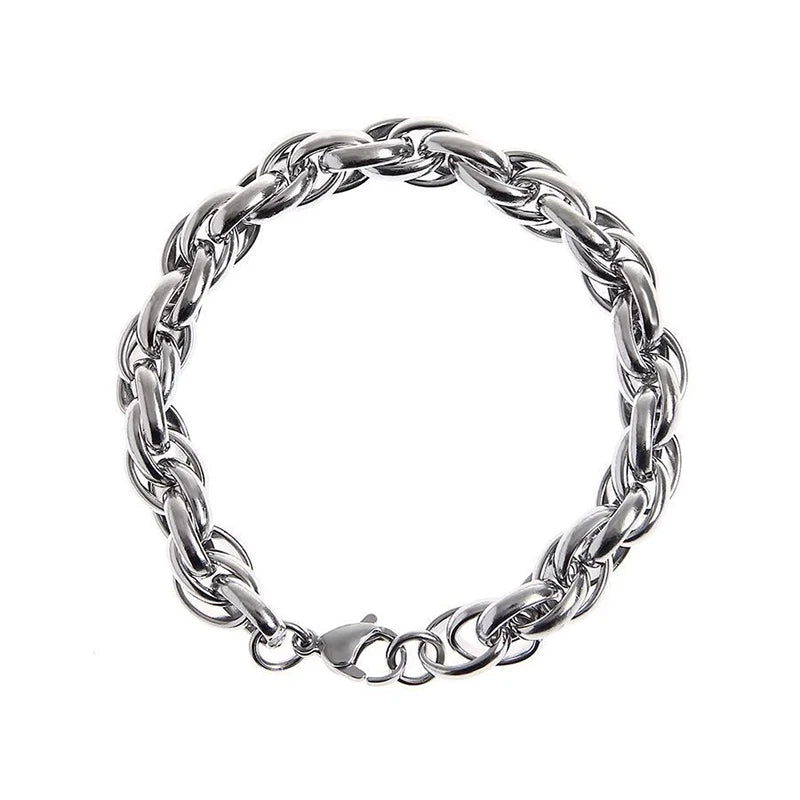 Armband Heren Hand Chain Stainless Steel Italian Charm Bracelet Silvery Mighty And Domineering Trendy Men's Rough Style Jewelry