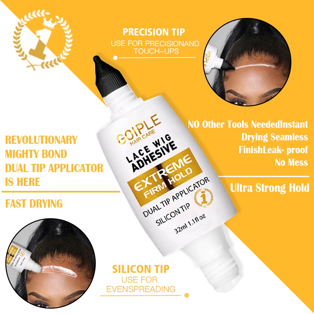 Lace Tint Mousse Color Dye Spray for Wig Front Toupee Waterproof Invisible Bond Adhesive Glue Edge Control Slick Hair Wax Stick