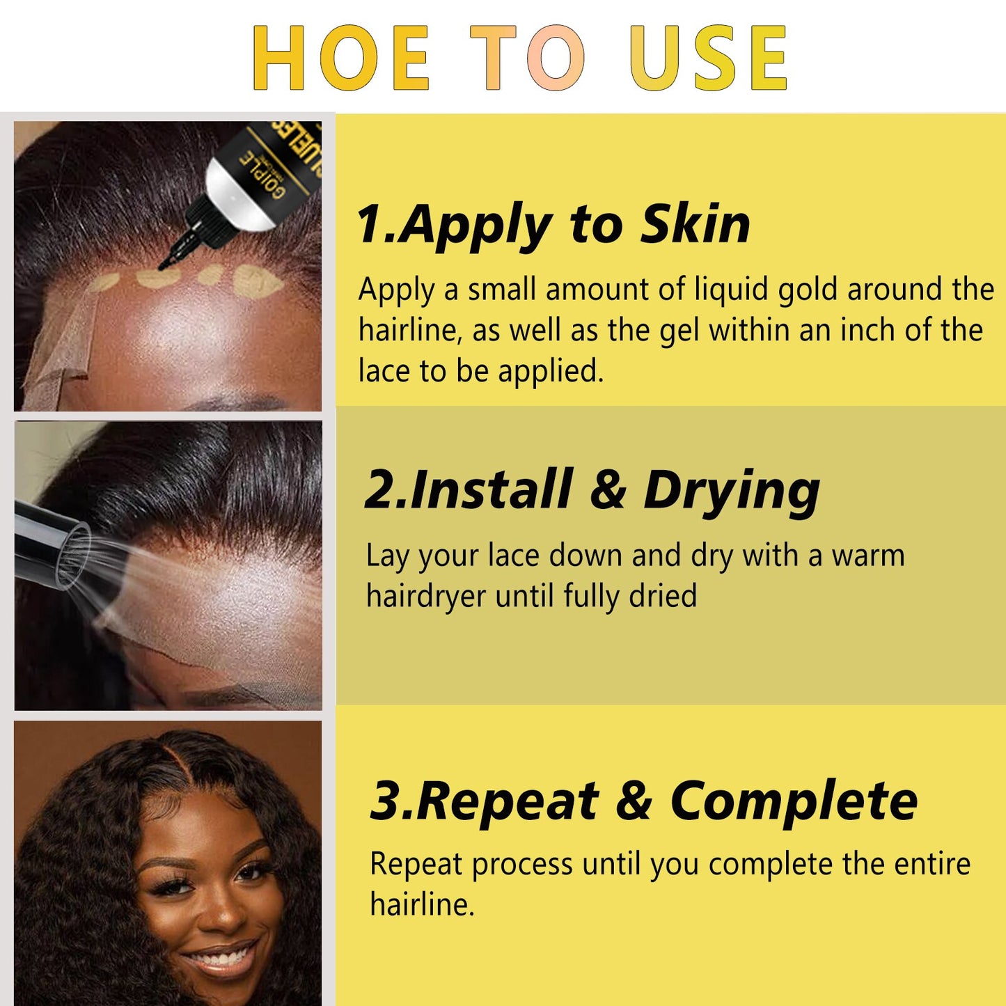 Extreme Hold 113ML Disposable Hair Glueless Lace Liquid Gel Adhesive Temporary Lace Styling Products Lace Wig Bonding Glue