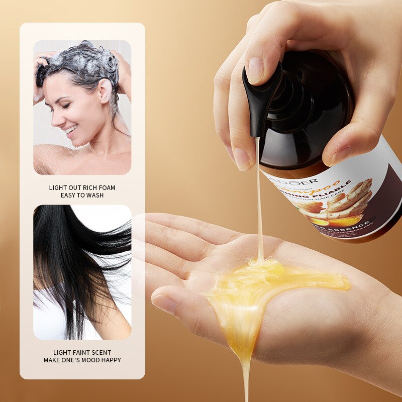Ginger Hair Growth Products Shampoo Hair Mask Serum Set Anti Hair Loss Prevent Baldness Treatment Fast Growing Nourish Hair Care