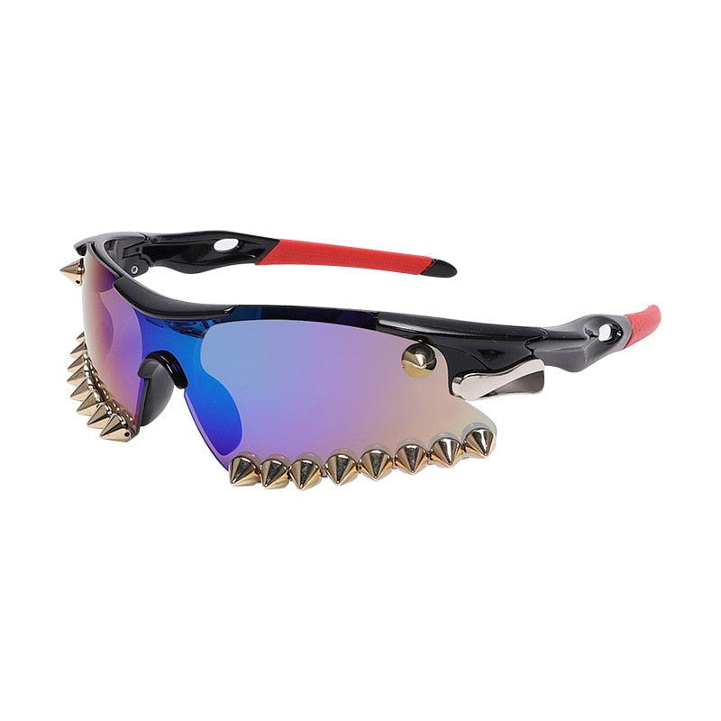 Luxury Steampunk Diamond Sunglasses Goggle New Women Men Y2k Punk Sport Sun Glasses Cycling Riding Shades Eyewear De Sol Oculos