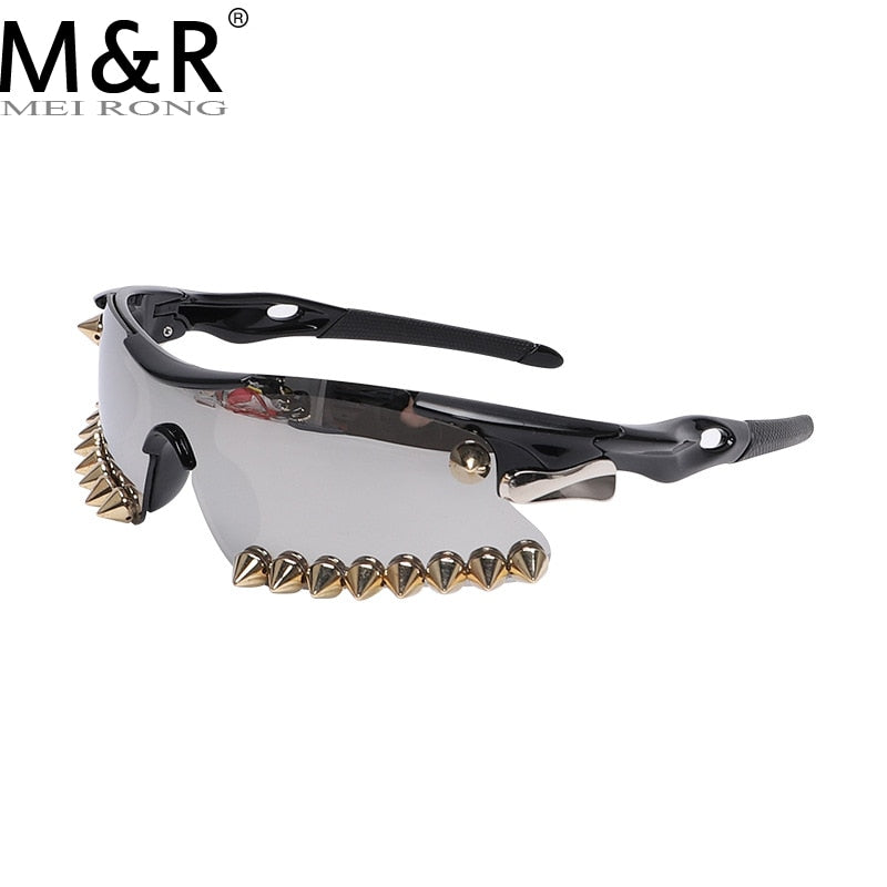 Luxury Steampunk Diamond Sunglasses Goggle New Women Men Y2k Punk Sport Sun Glasses Cycling Riding Shades Eyewear De Sol Oculos