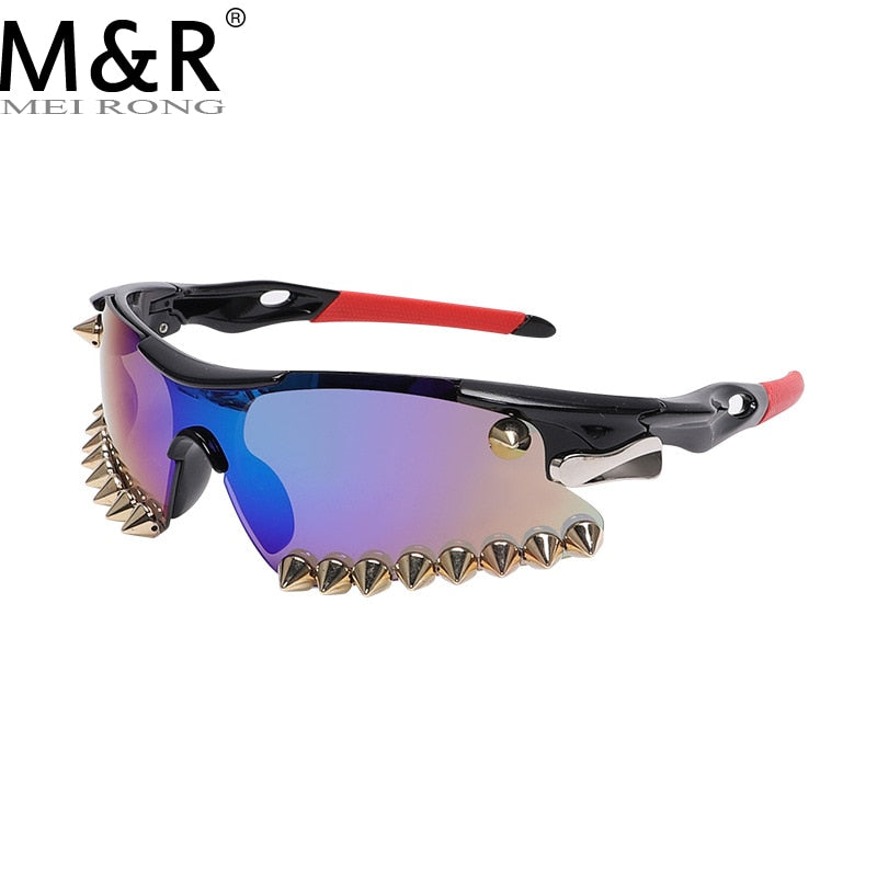Luxury Steampunk Diamond Sunglasses Goggle New Women Men Y2k Punk Sport Sun Glasses Cycling Riding Shades Eyewear De Sol Oculos