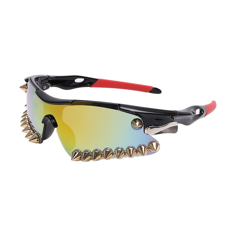 Luxury Steampunk Diamond Sunglasses Goggle New Women Men Y2k Punk Sport Sun Glasses Cycling Riding Shades Eyewear De Sol Oculos