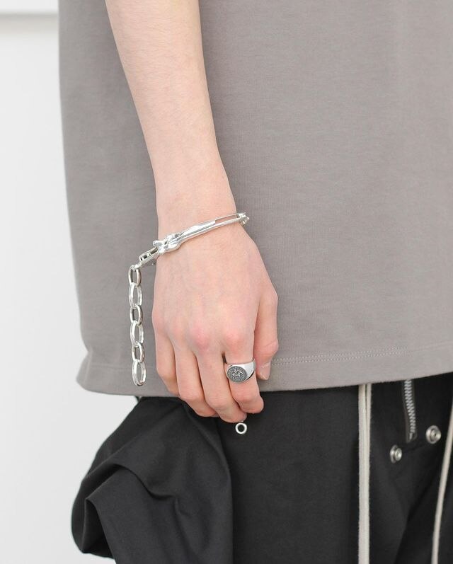 Soloist bone shaped handcuffs bracelet  Fashion Trendy Brand Street Exaggeration Popular Wild Hip Hop Style Jewelry Accessories