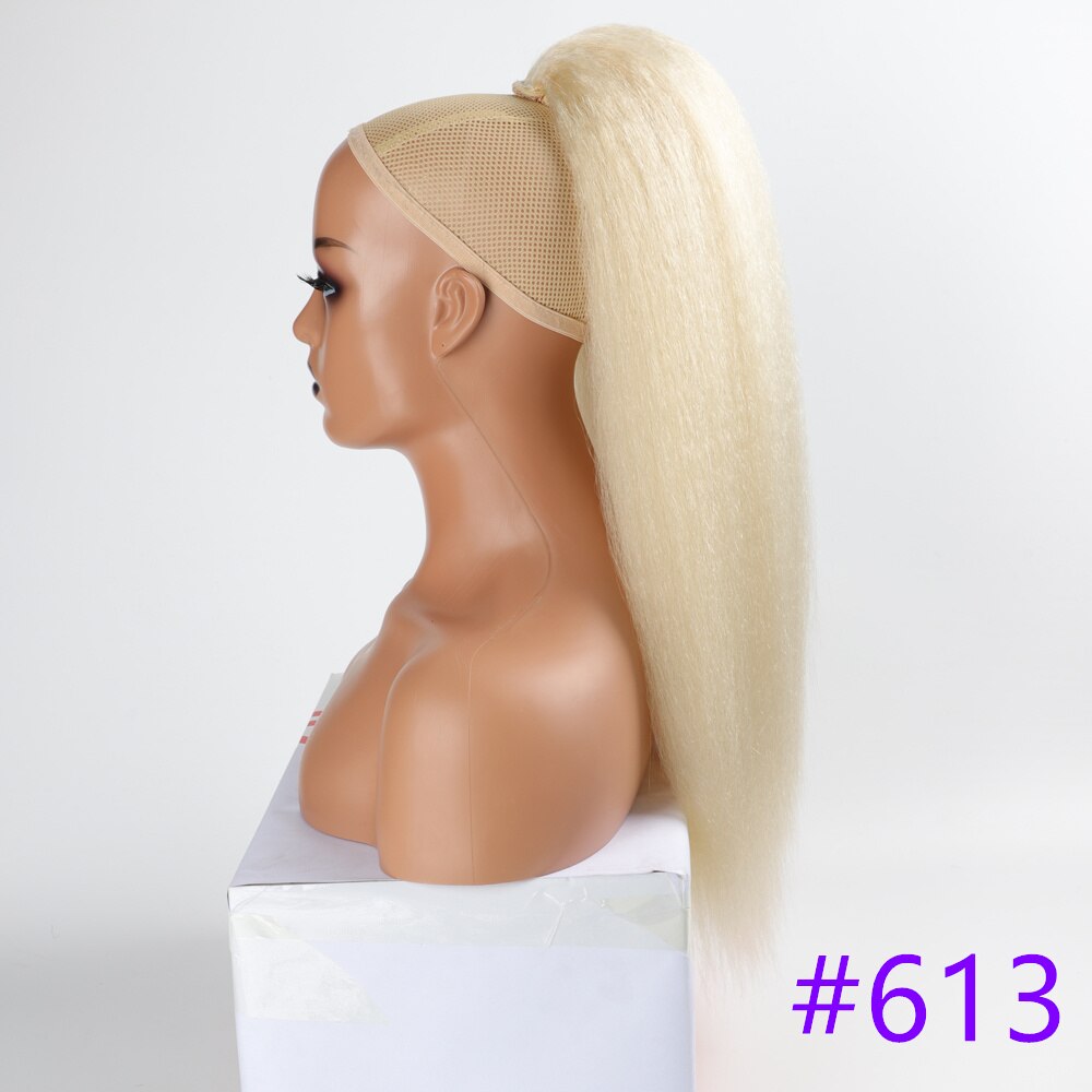 High Puff Afro Kinky Straight Ponytail Synthetic Black Woman Hair Drawstring Ponytail Long Hair Extension Ponytail For Women