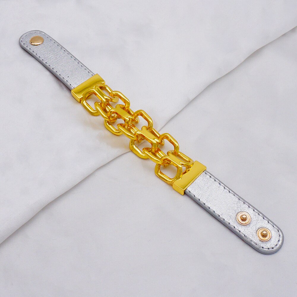 2022 Fashion New Metal Buckle Personality Leather Bracelet For Women Gift Accessories