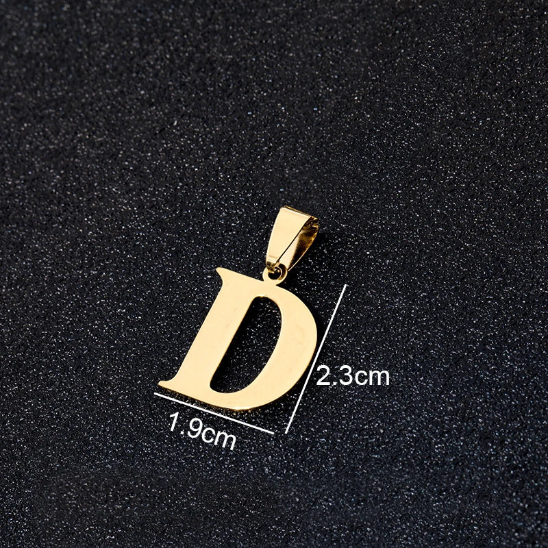 SONYA A To Z Stainless Steel 26 Letters Initial Pendant For Women Alphabet  DIY Pendants Friends Family Gifts