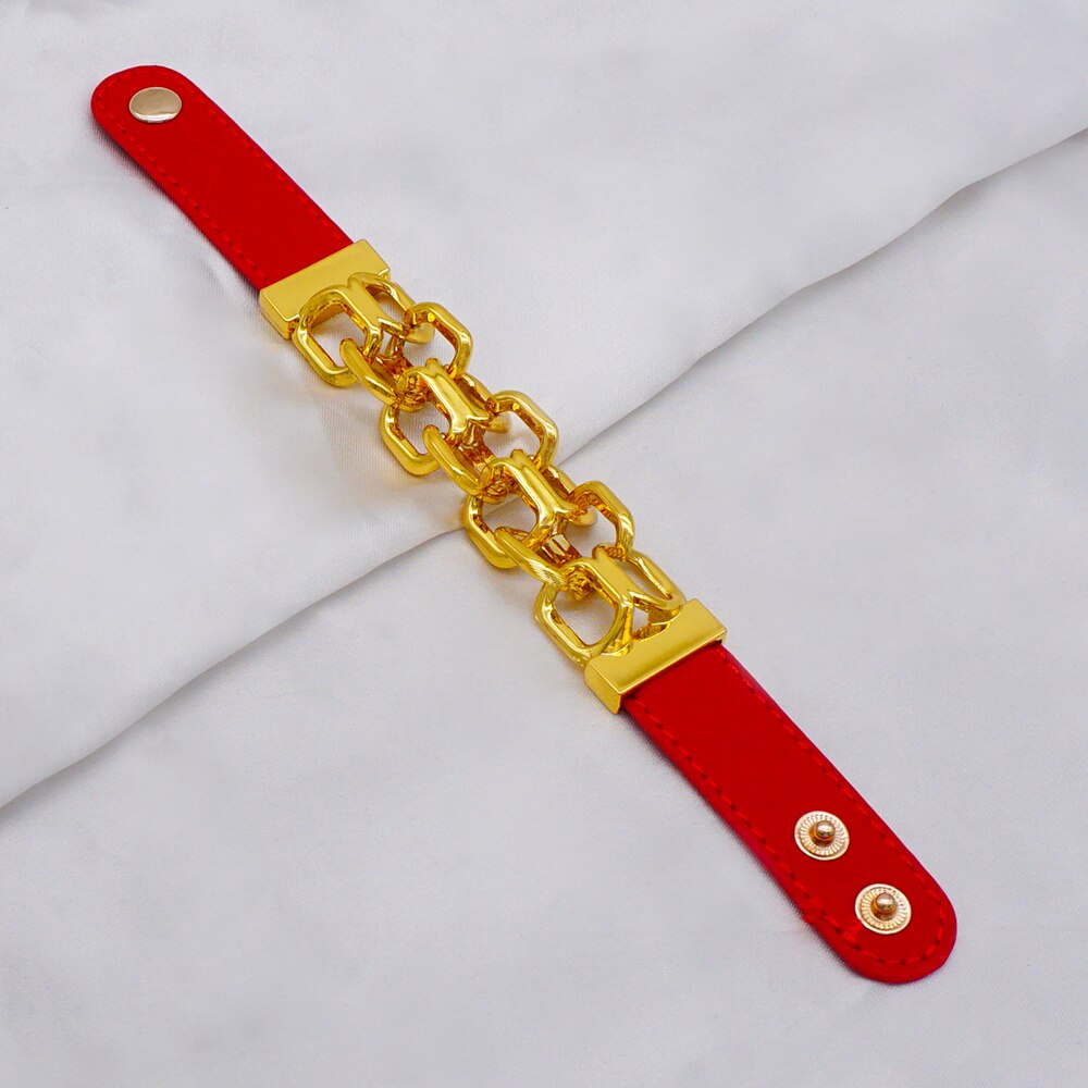 2022 Fashion New Metal Buckle Personality Leather Bracelet For Women Gift Accessories