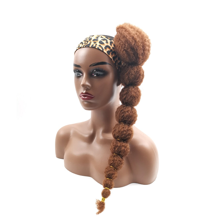Hairpiece Ponytail Hair Extension for Black Women Afro Puff Kinky Curly Horse Tail Clip in Drawstring False Pigtail Synthetic