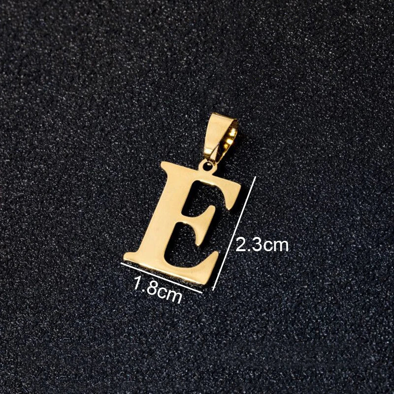 SONYA A To Z Stainless Steel 26 Letters Initial Pendant For Women Alphabet  DIY Pendants Friends Family Gifts