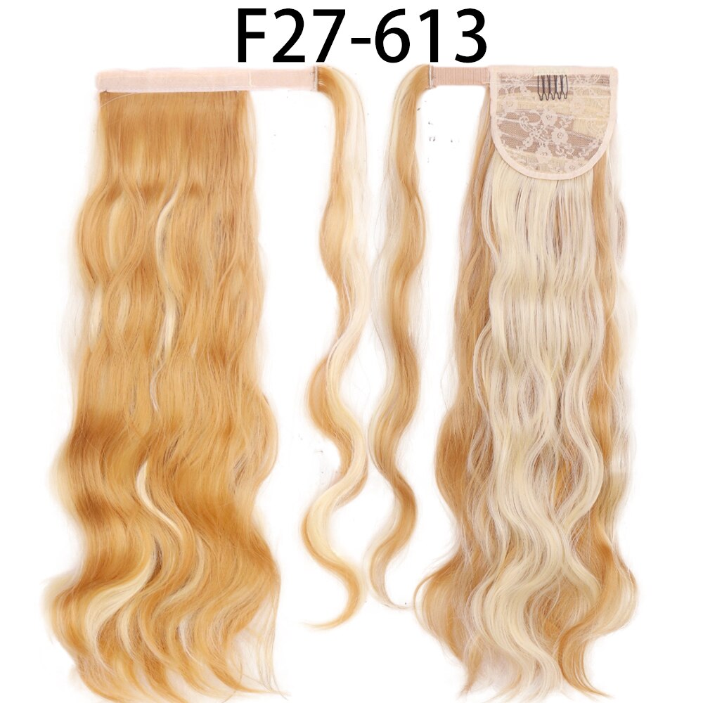 MerisiHair Synthetic Ponytail Extension Long Black Drawstring Wavy Ponytail Hair African American for Women Body Wavy Ponytail