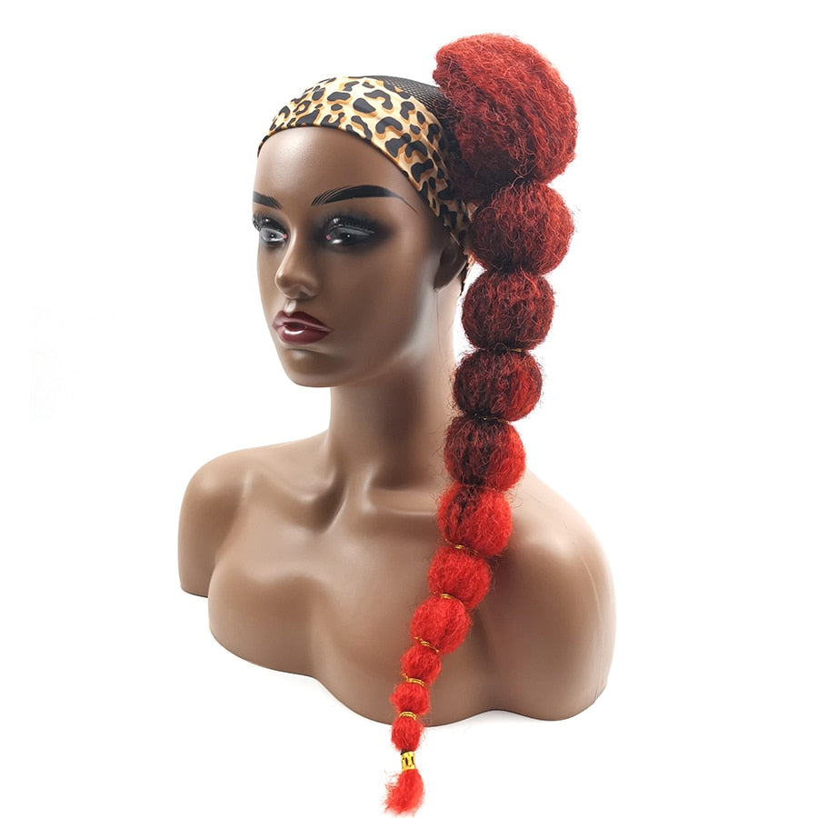 Hairpiece Ponytail Hair Extension for Black Women Afro Puff Kinky Curly Horse Tail Clip in Drawstring False Pigtail Synthetic