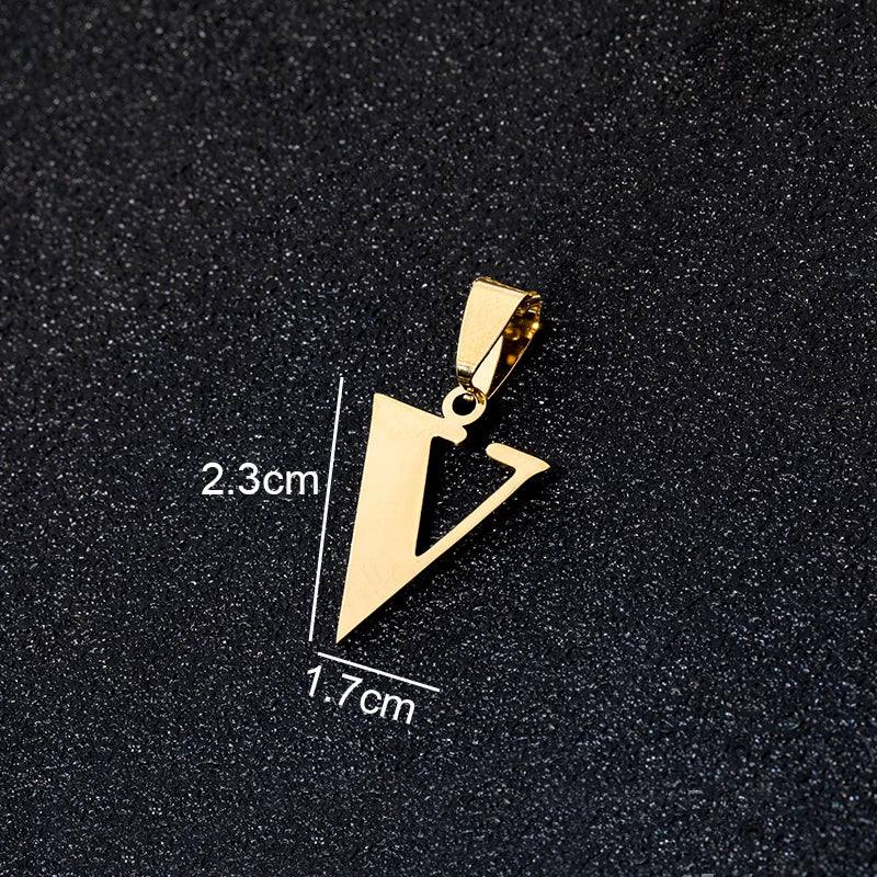 SONYA A To Z Stainless Steel 26 Letters Initial Pendant For Women Alphabet  DIY Pendants Friends Family Gifts