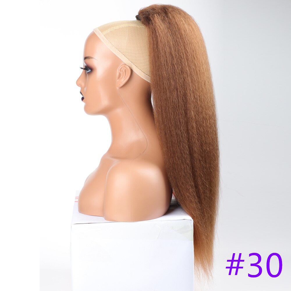 High Puff Afro Kinky Straight Ponytail Synthetic Black Woman Hair Drawstring Ponytail Long Hair Extension Ponytail For Women