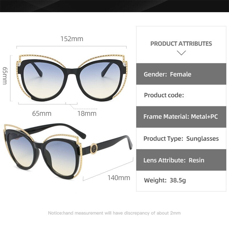 Cat Eye Sunglasses For Women Men Brand Design Classic Retro Outdoor Driving Sun Glasses Fashion Luxury Male Ladies Eyewear 2022