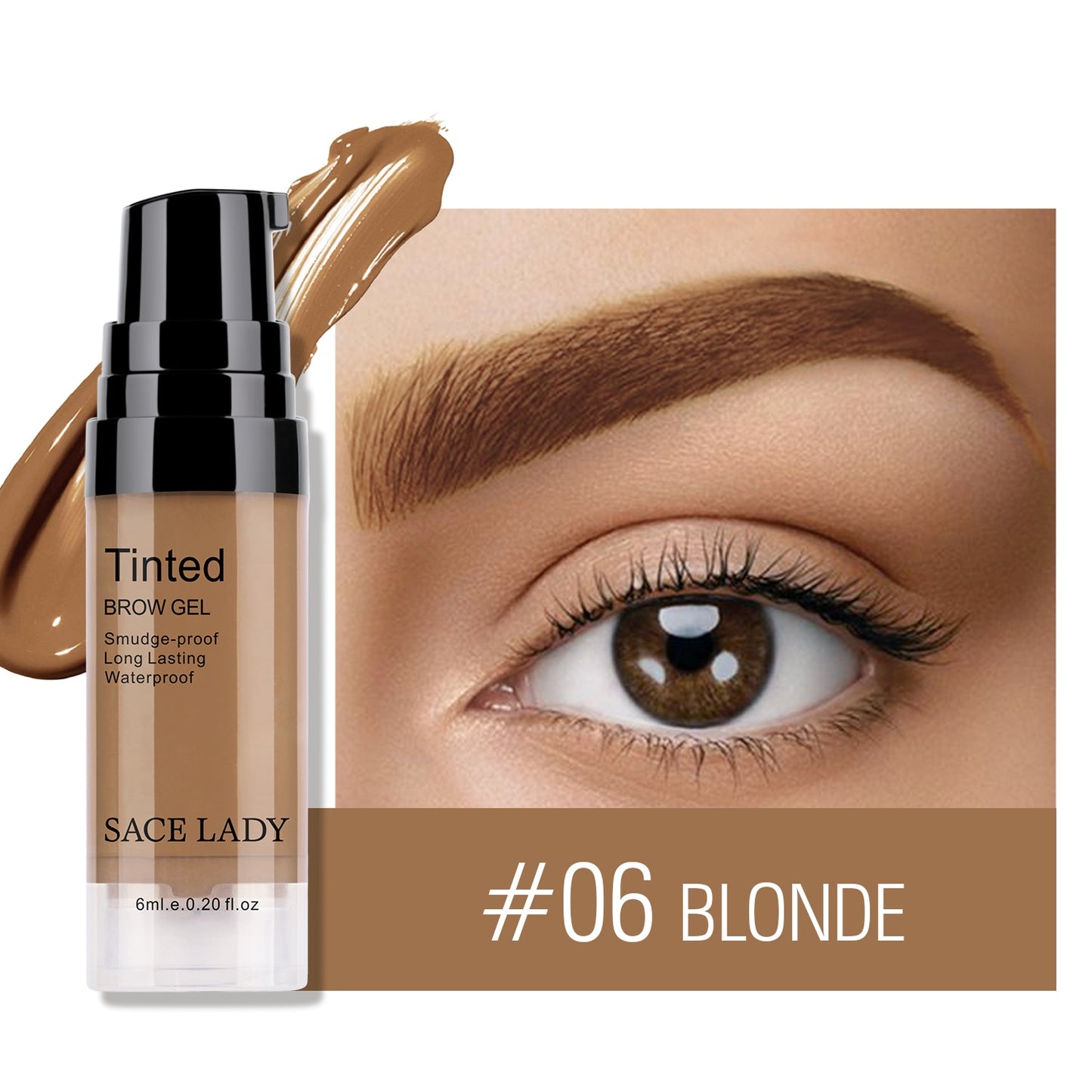 6 Colors Black Brown Eyebrow Gel Long Lasting Waterproof Eye Brow Tint Cream Smooth Makeup Eyebrow Wax Pomade Cosmetics 6ML