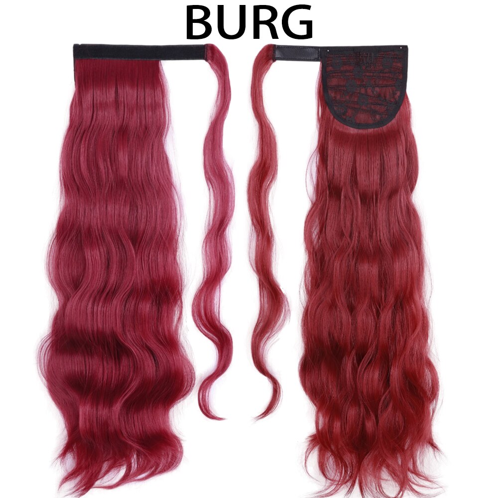 MerisiHair Synthetic Ponytail Extension Long Black Drawstring Wavy Ponytail Hair African American for Women Body Wavy Ponytail