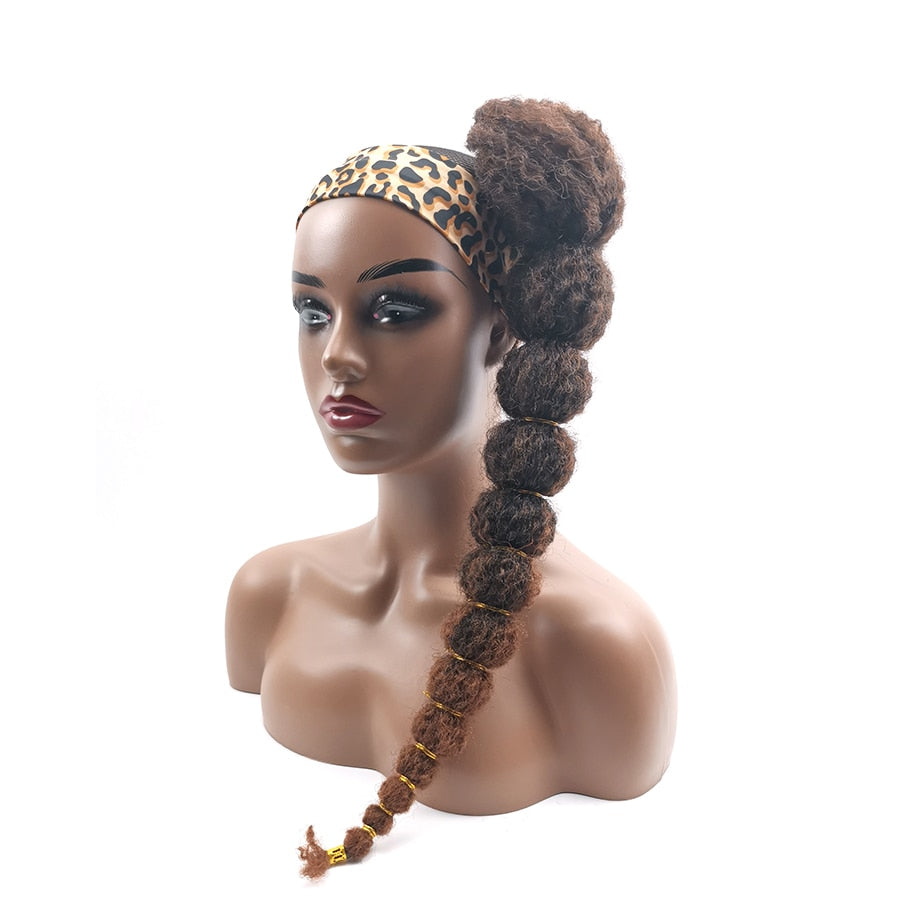 Hairpiece Ponytail Hair Extension for Black Women Afro Puff Kinky Curly Horse Tail Clip in Drawstring False Pigtail Synthetic