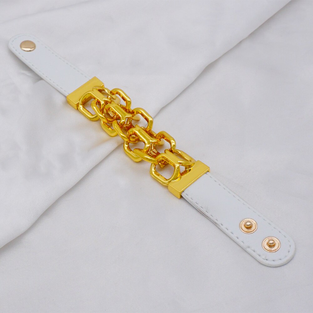 2022 Fashion New Metal Buckle Personality Leather Bracelet For Women Gift Accessories