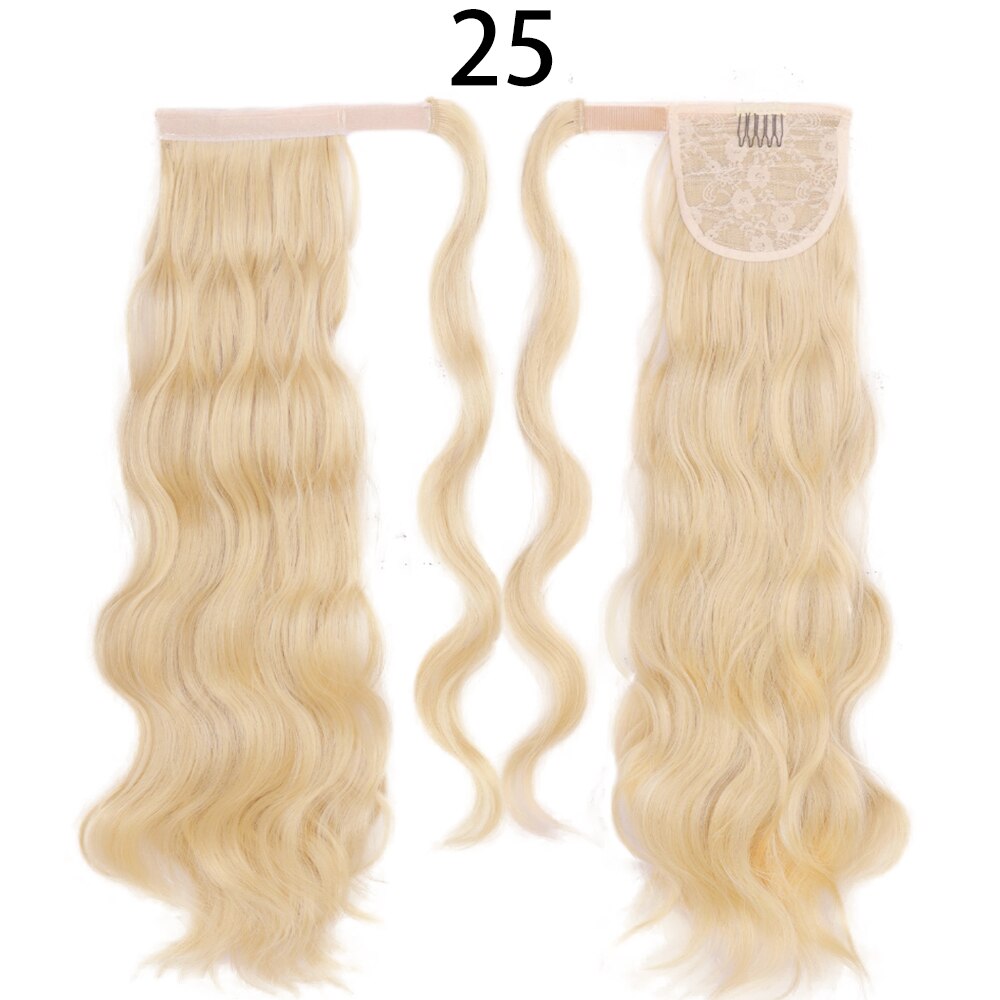 MerisiHair Synthetic Ponytail Extension Long Black Drawstring Wavy Ponytail Hair African American for Women Body Wavy Ponytail