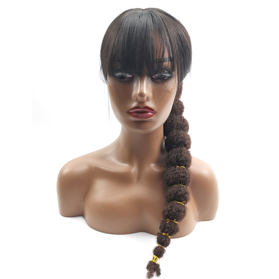 Hairpiece Ponytail Hair Extension for Black Women Afro Puff Kinky Curly Horse Tail Clip in Drawstring False Pigtail Synthetic