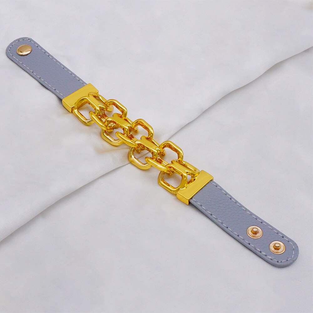 2022 Fashion New Metal Buckle Personality Leather Bracelet For Women Gift Accessories