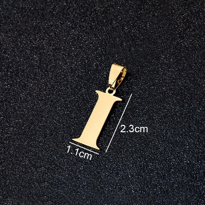 SONYA A To Z Stainless Steel 26 Letters Initial Pendant For Women Alphabet  DIY Pendants Friends Family Gifts