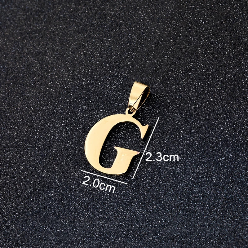 SONYA A To Z Stainless Steel 26 Letters Initial Pendant For Women Alphabet  DIY Pendants Friends Family Gifts