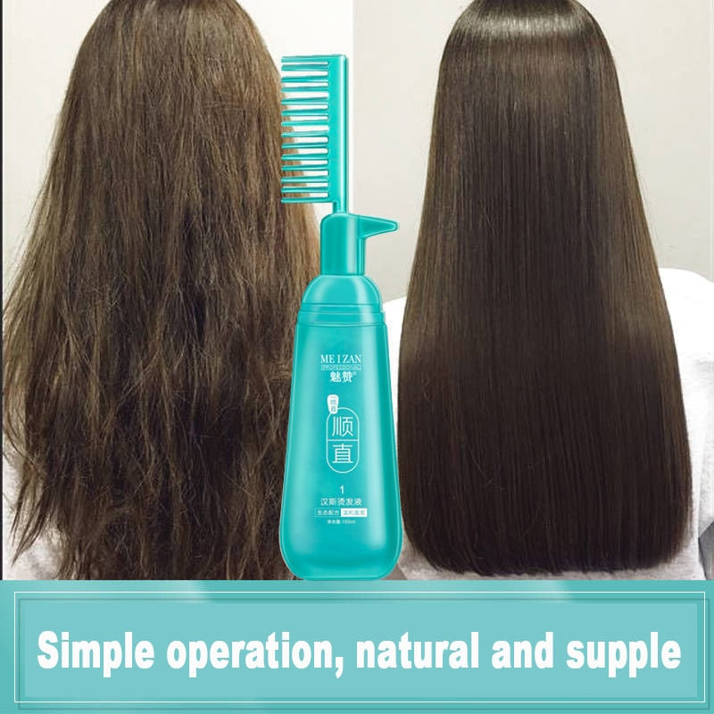 150ml Hair Straightener Cream Keratin Comb Type Hair Straightening Treatment for Frizzy and Dry Solution Permanent Hair Care