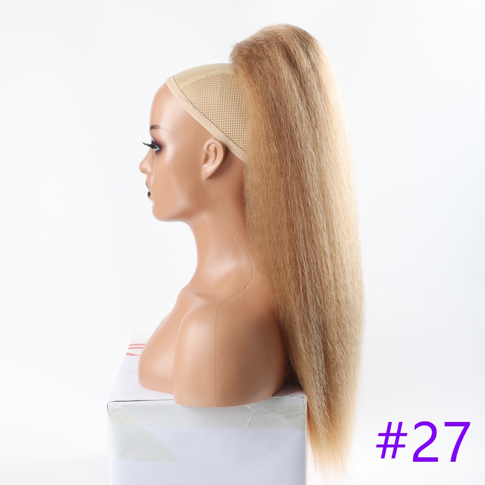 High Puff Afro Kinky Straight Ponytail Synthetic Black Woman Hair Drawstring Ponytail Long Hair Extension Ponytail For Women