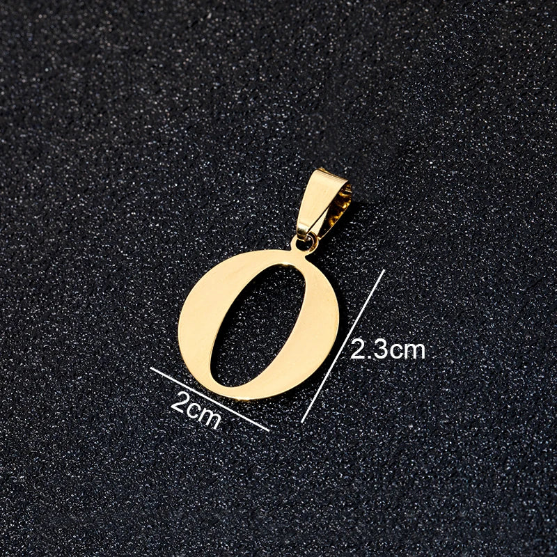 SONYA A To Z Stainless Steel 26 Letters Initial Pendant For Women Alphabet  DIY Pendants Friends Family Gifts