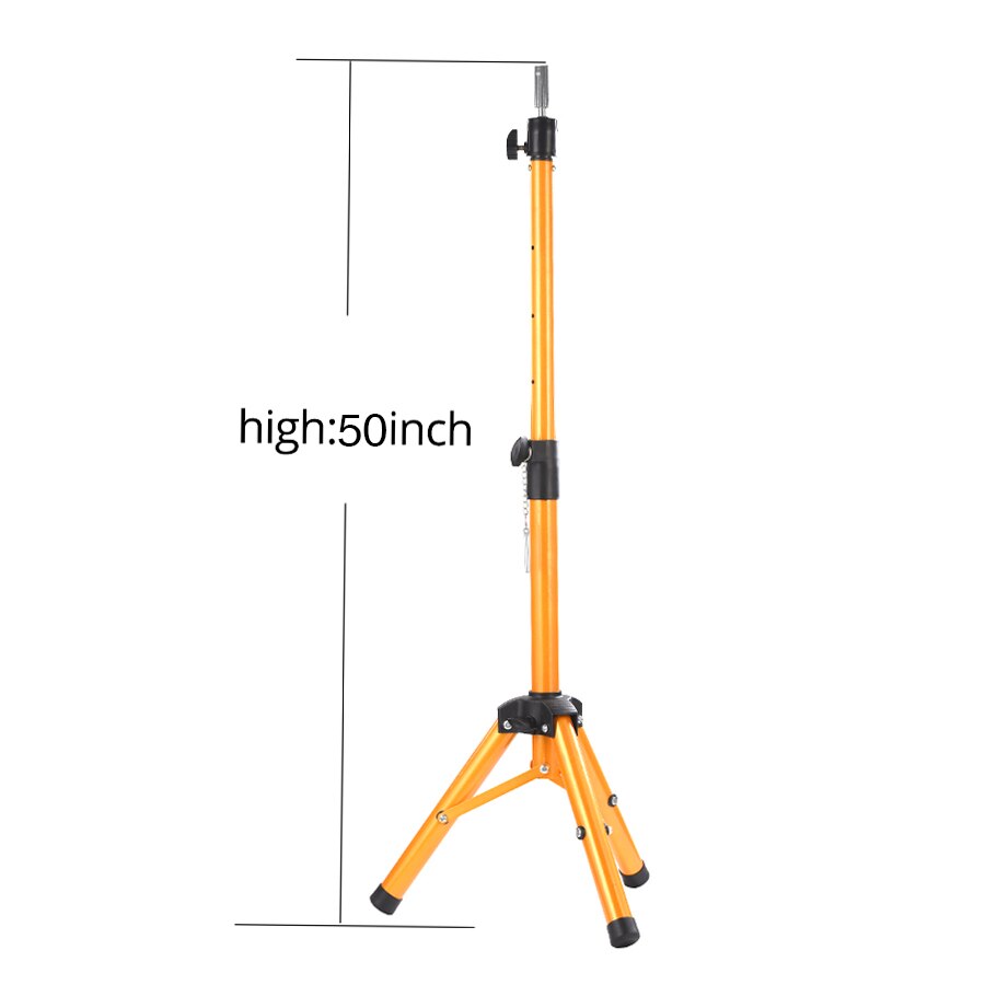 Alileader 2022 New Adjustable Mannequin Head Tripod Black Gold 125 Cm Canvas Mannequin Head Wig Stand Tripod Wig Making Kit штат