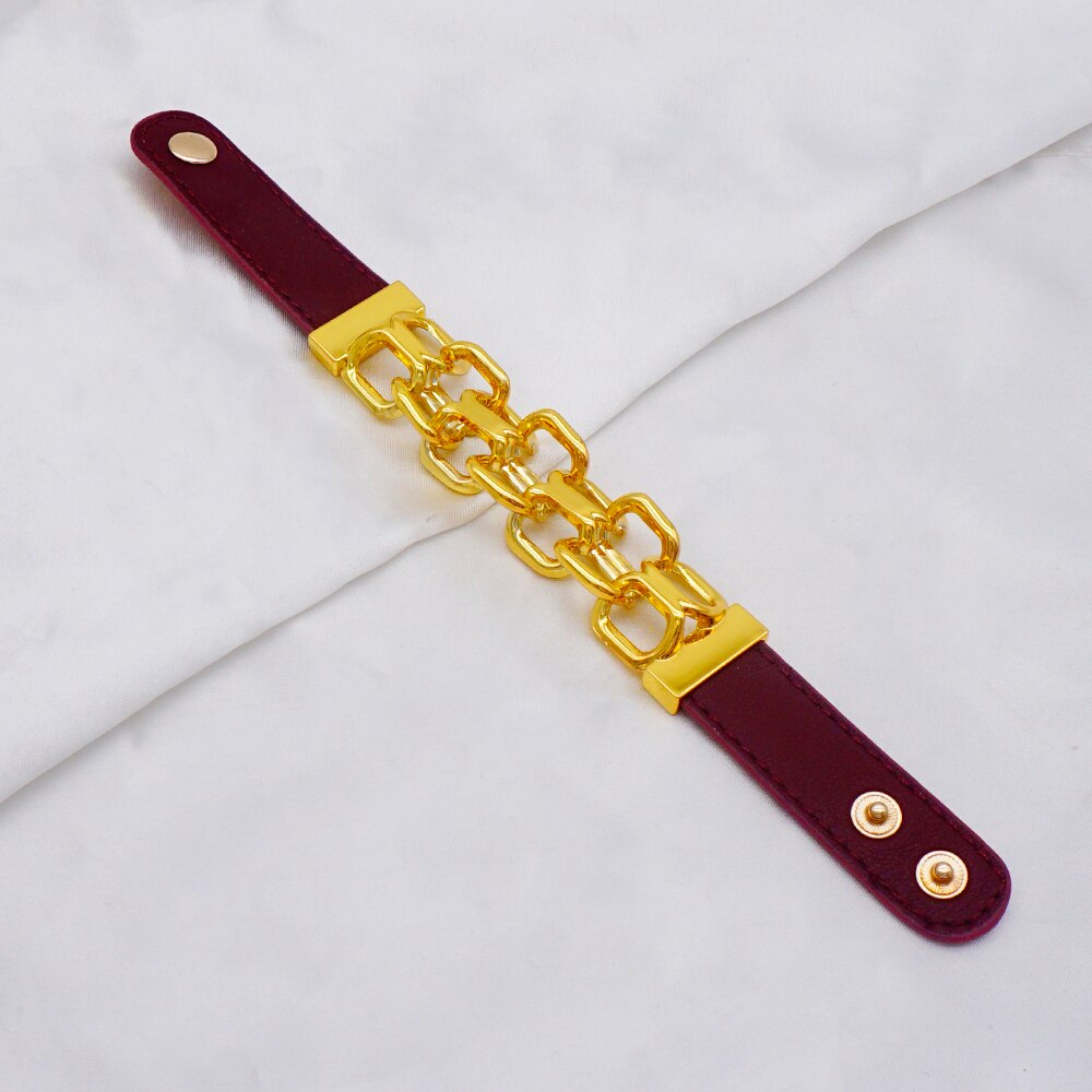 2022 Fashion New Metal Buckle Personality Leather Bracelet For Women Gift Accessories