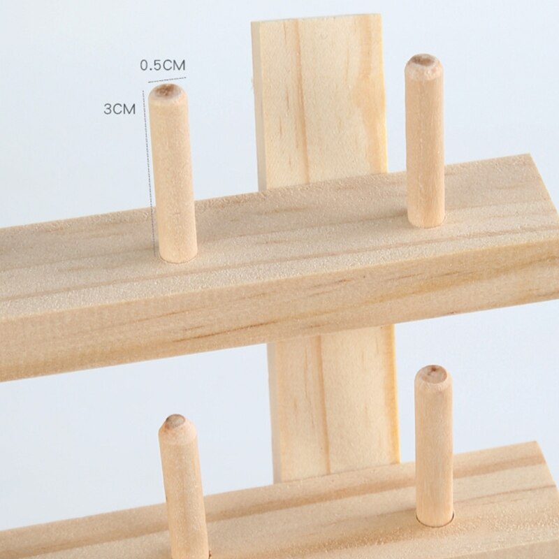 Foldable Wooden Thread Holder 30/80/120 Spools Sewing Embroidery Thread Rack Organizer Wall Hanging Cones Stand Shelf Needlework