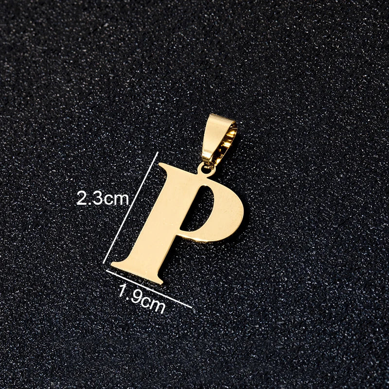 SONYA A To Z Stainless Steel 26 Letters Initial Pendant For Women Alphabet  DIY Pendants Friends Family Gifts