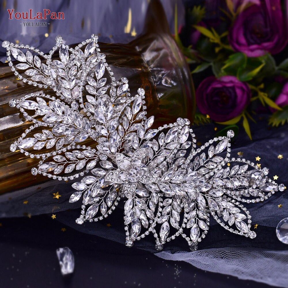 YouLaPan HP409 Wedding Woman Tiara Headdresses for Bridal Headband Wedding Hair Accessories Luxury Rhinestone Bride Headwear