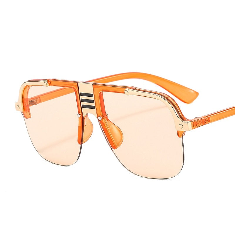 D&amp;T 2021 New Fashion Sunglasses Women Men Shield Gradients Lens Metal Alloy Frame Trend Luxury Brand Designer Sun Glasses UV400