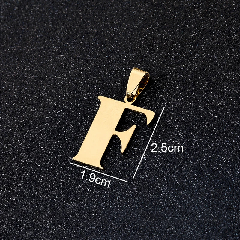 SONYA A To Z Stainless Steel 26 Letters Initial Pendant For Women Alphabet  DIY Pendants Friends Family Gifts