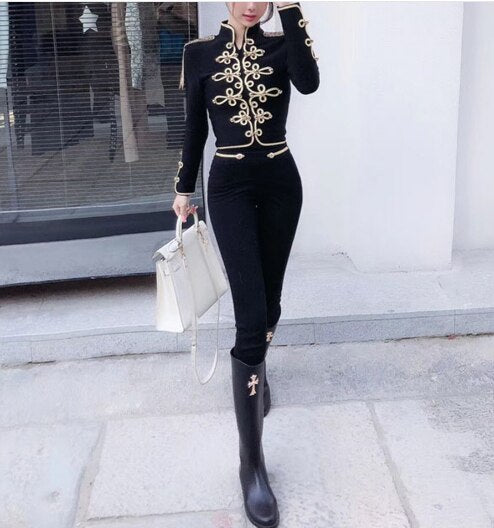 2023 New Winter Women Club Bandage Set Black White Tassel Tops&amp;Pant 2 Two Pieces Set Night Out Celebrity Evening Party Set