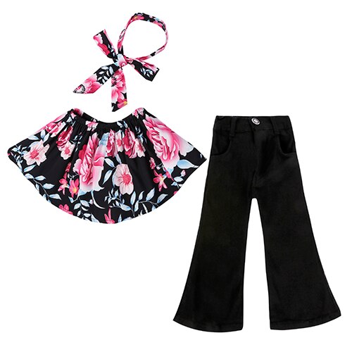 Fashion Style for girls of Chiffon long sleeves Tops with Stars Printed  + jeans pants in autumn sets children's clothes ST316