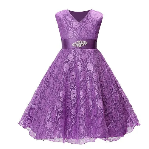 Summer Dress for Children Lace Flower Girls Dress Party Wedding Dress Elegent Princess Vestidos Evening Clothing Party Costumes