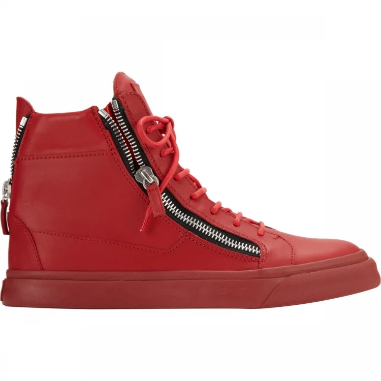 Celebrity Fashion Stars Men Vulcanize Shoes Men Spring Autumn Black PlatformSneakers Lace-up High Top Kanye Shoes Side Zipper
