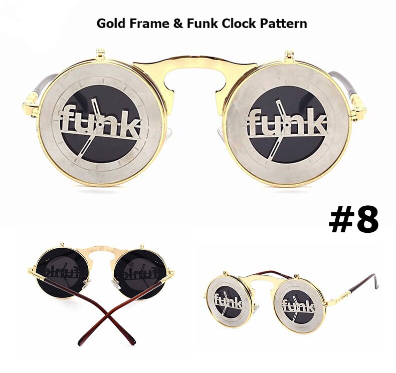 JackJad 2020 Fashion Steampunk Gothic Vintage Clamshell Sunglasses Men Women Personality Round Style Sun Glasses Oculos De Sol
