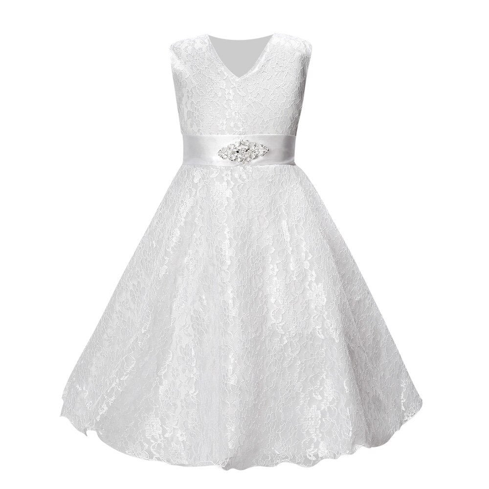Summer Dress for Children Lace Flower Girls Dress Party Wedding Dress Elegent Princess Vestidos Evening Clothing Party Costumes